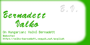 bernadett valko business card